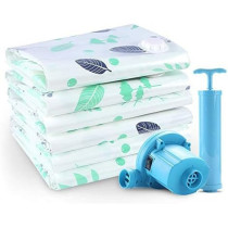 5-Piece Vacuum Storage Bag White/Green/Pink 60 x 80Centimeter