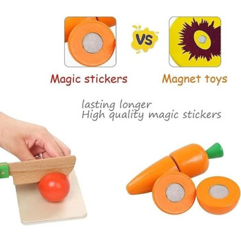 Beauenty Cutting Fruits Vegetables Colorful Pretend Play Set