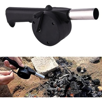 Outdoor Cooking Bbq Fan Air Blower Black 25Centimeter