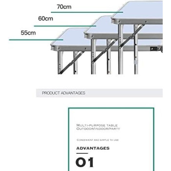 Outdoor Picnic Folding Table 60 x 120cm