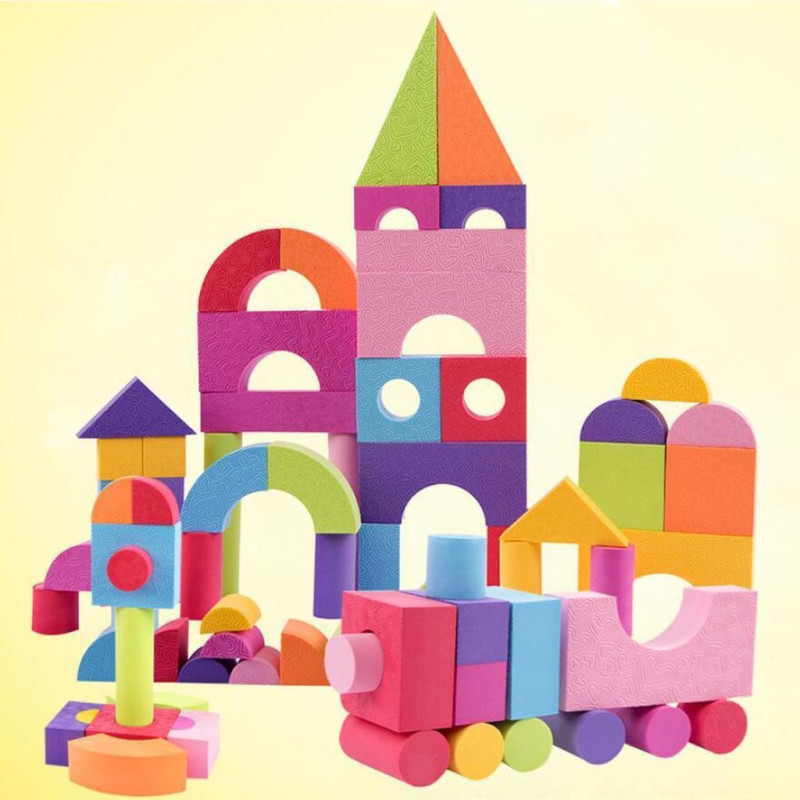Gobuy 50-Piece Foam Building Block Set For 3+ Years