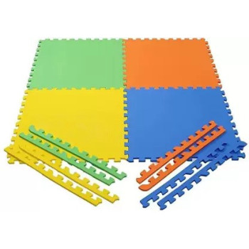 Rbwtoy 4-Piece Protective Floor Rubber Mat Set