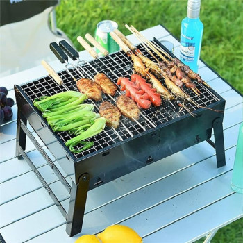 Biki Portable Bbq Charcoal Grill Black 35 x 27 x 20cm