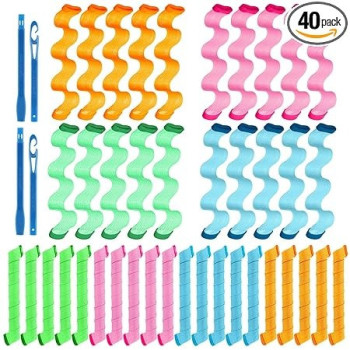 40-Piece Hair Curler Multicolour 50cm