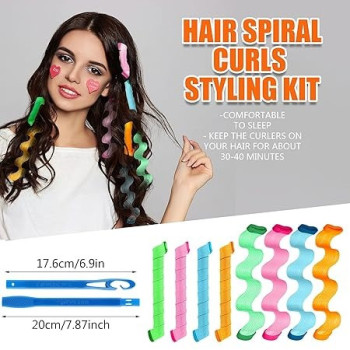 40-Piece Hair Curler Multicolour 50cm