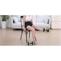 Forfar Dual Wheels Roller Sports Stretch Elastic Abdominal Resistance Pull Rope Tool Abdominal Muscle Trainer Exercise