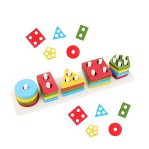 Rolimate Creative Craft Recognition Geometric Shape Sorter Educational Learning Toy For Kids