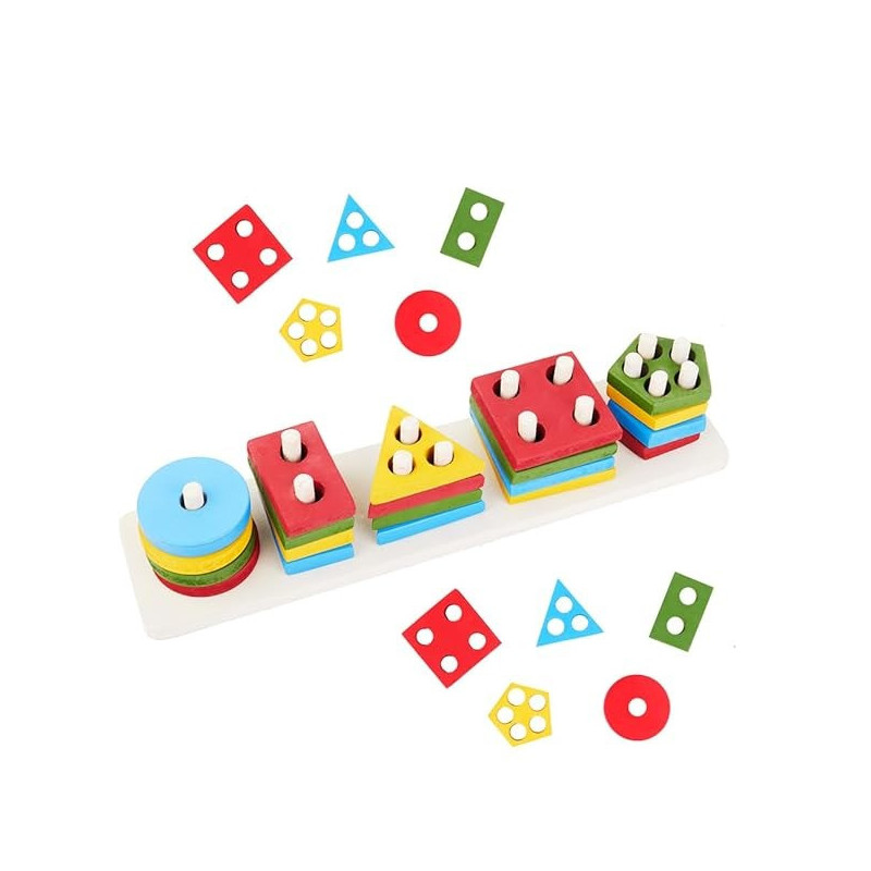 Rolimate Creative Craft Recognition Geometric Shape Sorter Educational Learning Toy For Kids