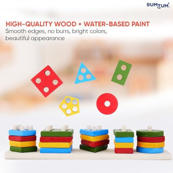 Rolimate Creative Craft Recognition Geometric Shape Sorter Educational Learning Toy For Kids