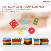 Rolimate Creative Craft Recognition Geometric Shape Sorter Educational Learning Toy For Kids