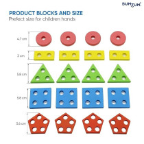 Rolimate Creative Craft Recognition Geometric Shape Sorter Educational Learning Toy For Kids