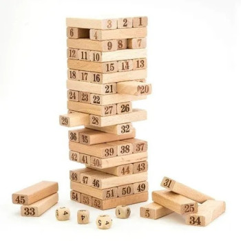 Pack Of 54 Tower Building Blocks Toy