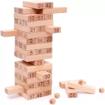 51-Piece Wooden Beech...