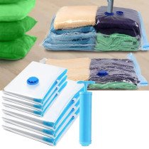 5-Piece Vacuum Storage Bag Clear/Blue 50 x 70Centimeter