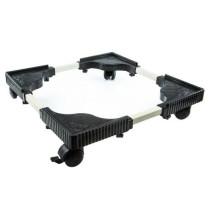 Leostar Heavy Duty Washing Machine And Refrigerator Adjustable Stand 100323 Silver/Black