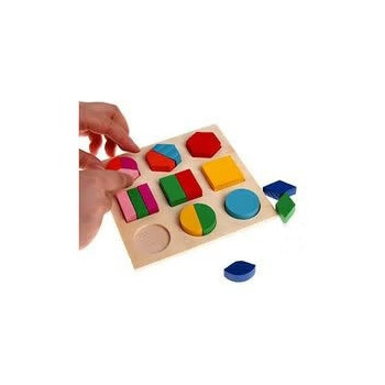 Grizzly Pack Of 3 Geometric Matching Blocks Pegged Puzzle