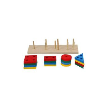 Skywalk Geometric Shape Matching Wooden Toy