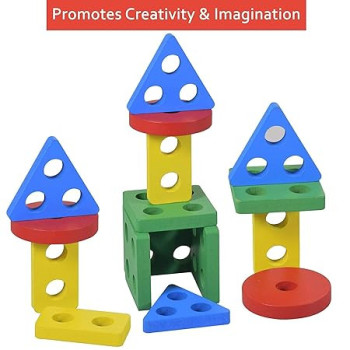 Skywalk Geometric Shape Matching Wooden Toy