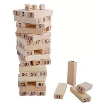51-Piece Wooden Beech Game...