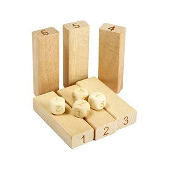 51-Piece Wooden Beech Game Stacking Blocks Set