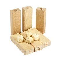 51-Piece Wooden Beech Game Stacking Blocks Set