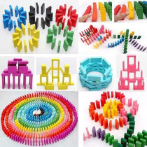 Artbee B07PGGS9YJ 360-Piece Wooden Domino Building Blocks Set For 3+ Years