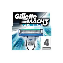 Gillette Mach3 Turbo 4-Blades Razor Grey/Silver/Blue