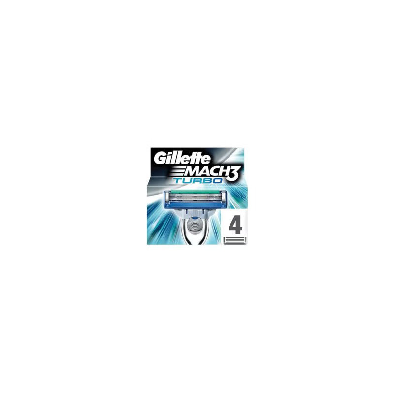 Gillette Mach3 Turbo 4-Blades Razor Grey/Silver/Blue