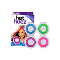 Hot Huez 4-Piece Temporary Hair Chalk Compact Set Multicolour