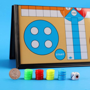 Margoun Magnetic Foldable Ludo Board Game 4 Players