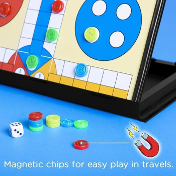 Margoun Magnetic Foldable Ludo Board Game 4 Players