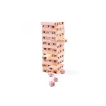 54-Piece Wooden Digital Laminated Stacking Block Set