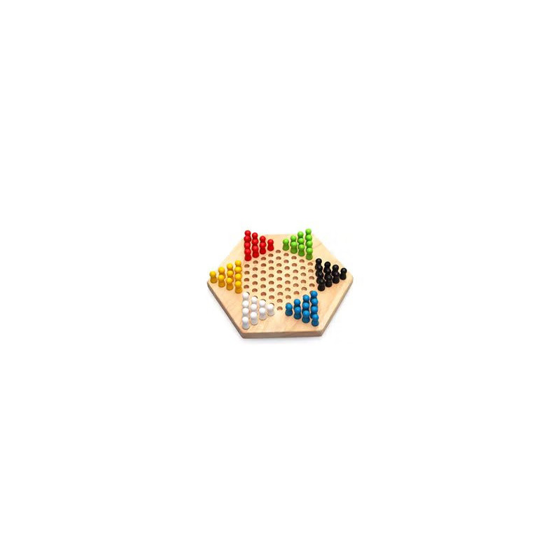 Wlff Chinese Hexagon Checker Play Set