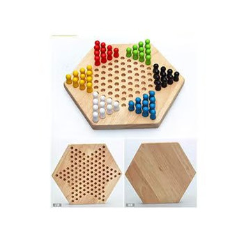 Wlff Chinese Hexagon Checker Play Set