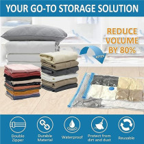 6-Piece Vacuum Storage Bag Clear/Blue 14.00 x 7.00Centimeter