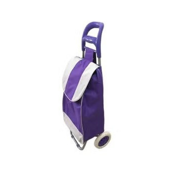 Portable Foldable Trolley Bag Purple 10Centimeter