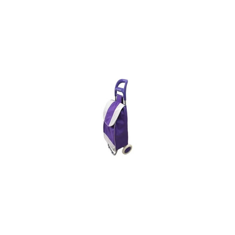 Portable Foldable Trolley Bag Purple 10Centimeter