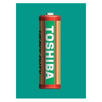 Toshiba 4 Piece Heavy Duty Aa Battery Pack Green/Red/White