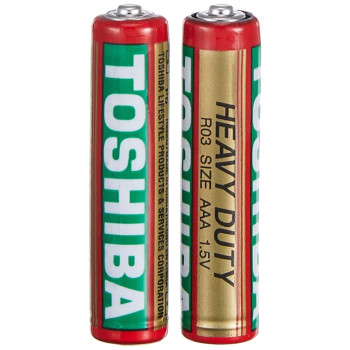Toshiba 4 Piece Heavy Duty Aa Battery Pack Green/Red/White