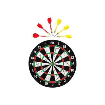 Farraige Wooden Double Faced Dart Board Game Set