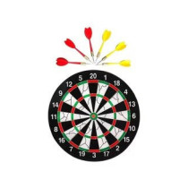Farraige Wooden Double Faced Dart Board Game Set