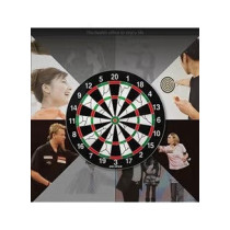 Farraige Wooden Double Faced Dart Board Game Set