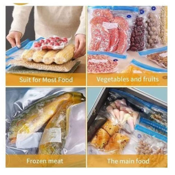 5 Piece Food Vacuum Storage Bag Set White 30 x 5 x 17Centimeter