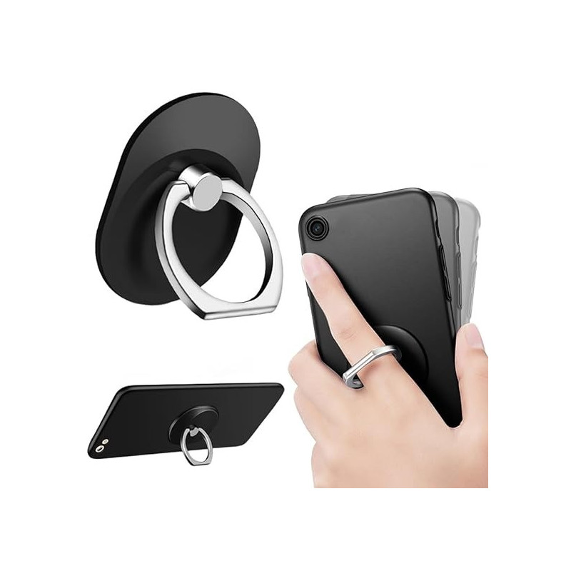 Universal Finger Ring Holder, Black/Silver