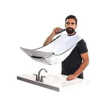 Shaving Beard Cloth With Suction Cup White One Size