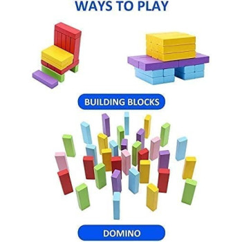 54-Piece Wooden Blocks Stacking Game