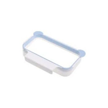Door Back Hanging Trash Container Garbage Rack Blue/White