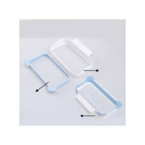 Door Back Hanging Trash Container Garbage Rack Blue/White