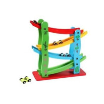 Speed Chute Car Vehicle With Wooden Block Track Set