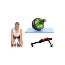Ab Wheel Roller Abdominal Trainer With Knee Mat-Ek